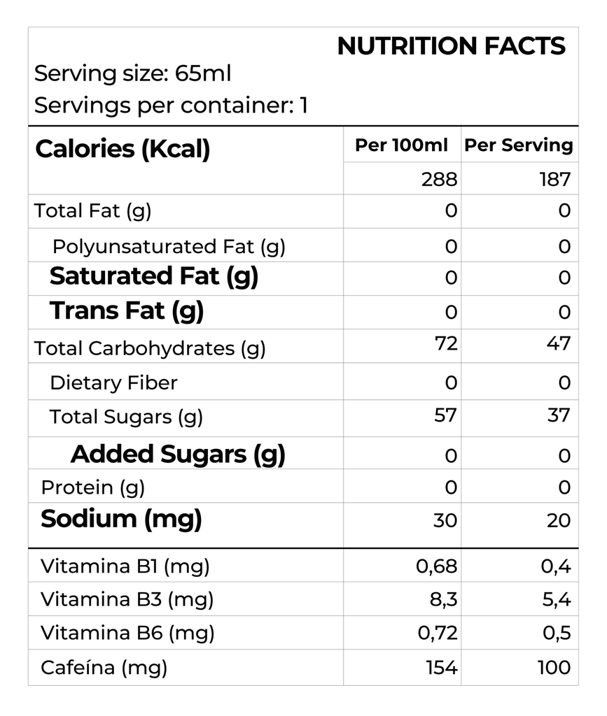 NEUTRIC IBSPORTS GEL CAFEINA 100 MG + TIAMINA x 65 ML SABOR NATURAL