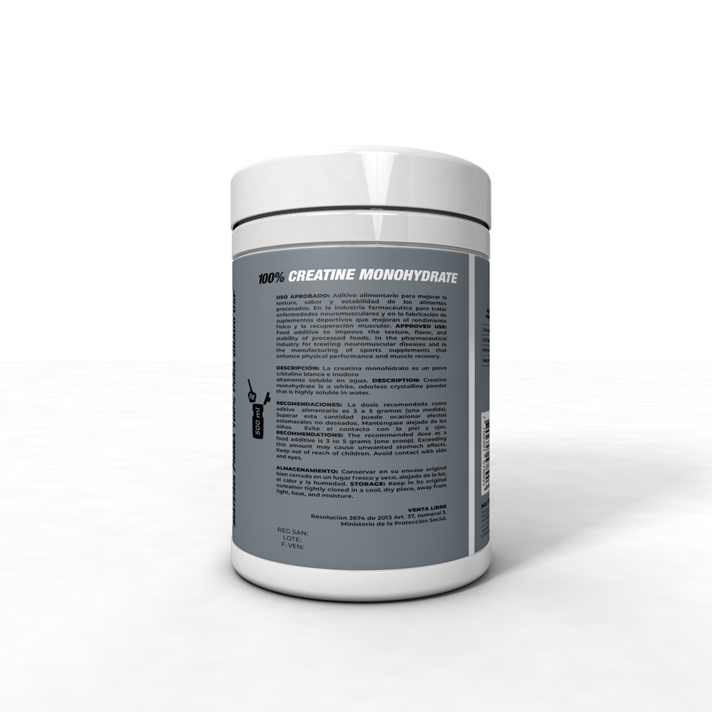 CREATINA MONOHIDRATADA IBSPORTS 100% PURA x 400 G SIN SABOR