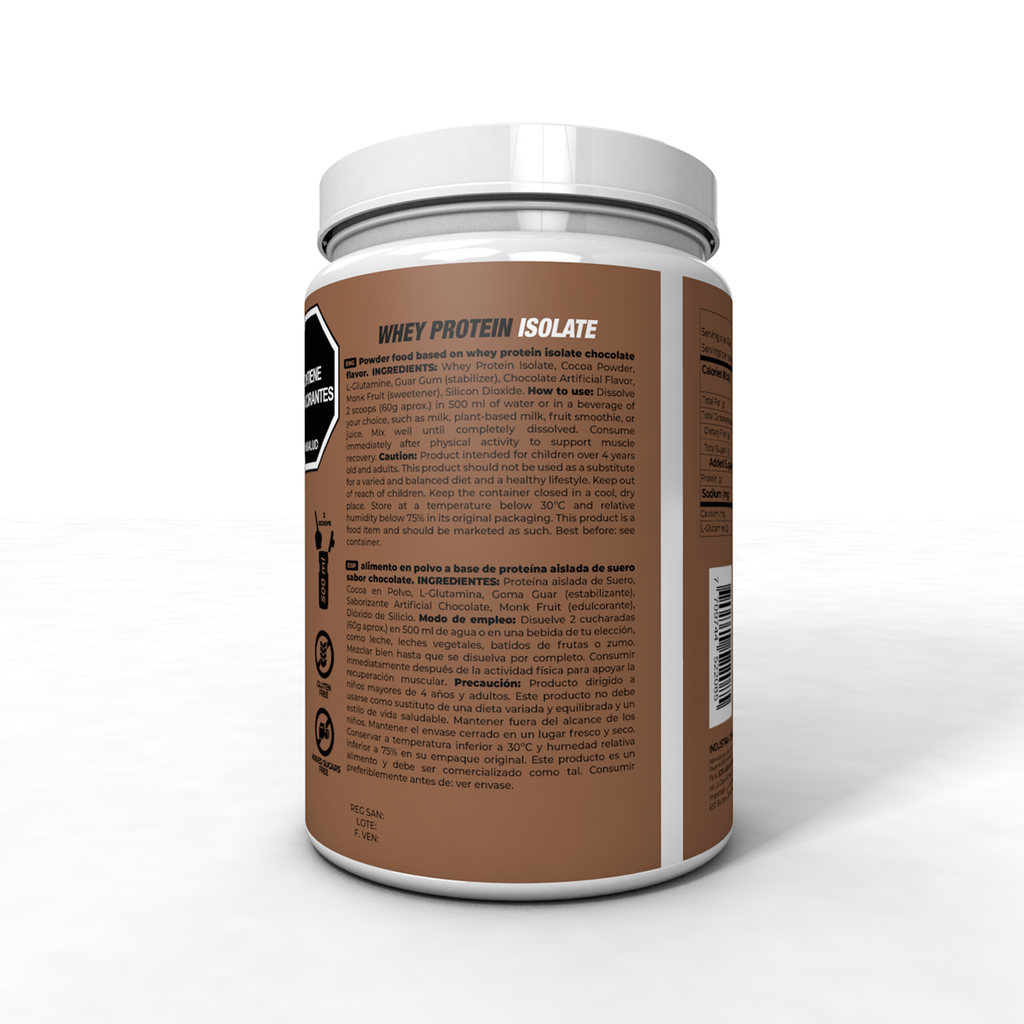 WHEY PROTEIN ISOLATE IBSPORTS  x 600 G SABOR CHOCOLATE