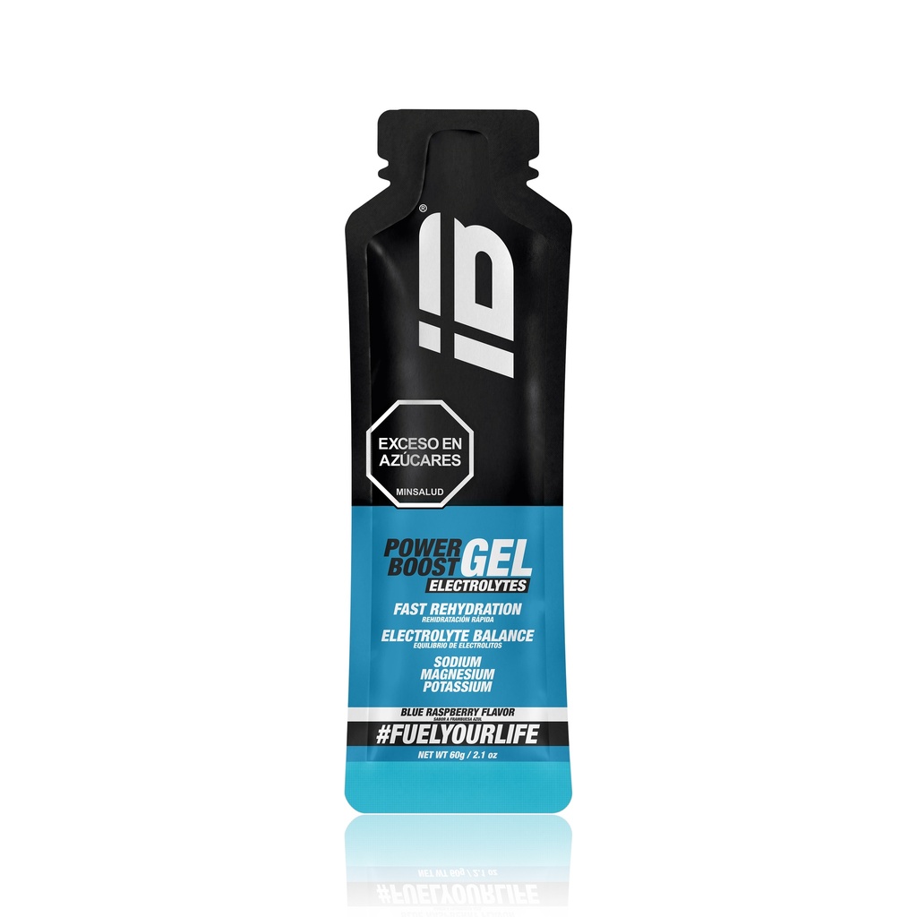 POWER BOOST IBSPORTS GEL ELECTROLITOS x 65 ML SABOR FRAMBUESA