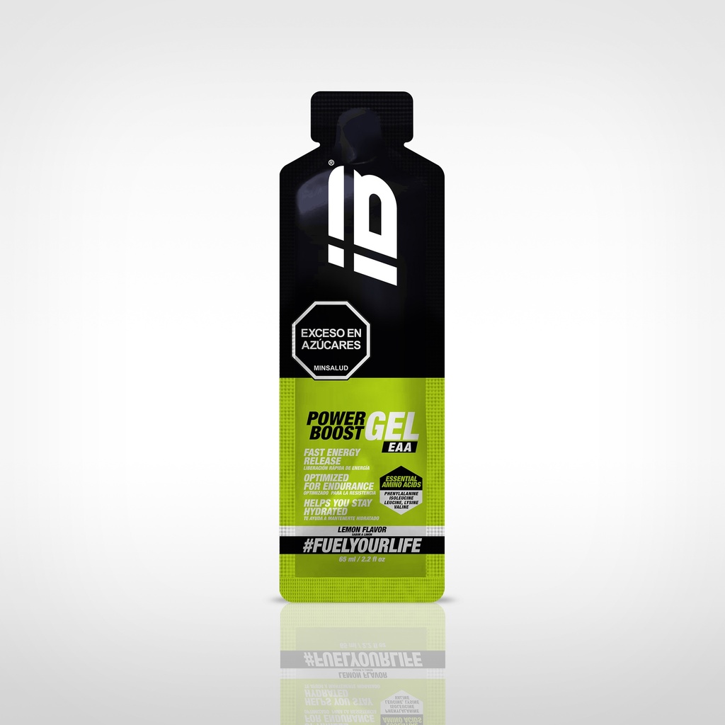 POWER BOOST IBSPORTS GEL EAA AMINOACIDOS ESENCIALES x 65 ML SABOR LIMON