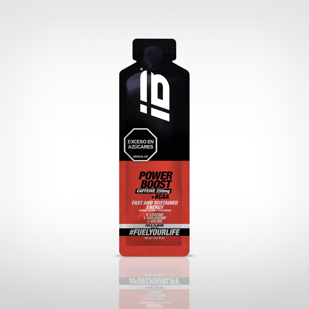 POWER BOOST IBSPORTS GEL CAFEINA 250 MG + BCAA x 65 ML SABOR COLA
