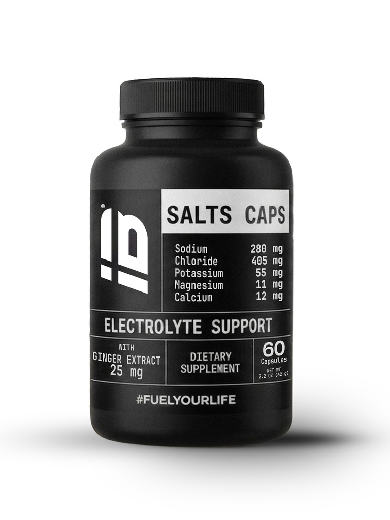 IB SPORTS SALTS CAPS ELECTROLYTE SUPPORT x 60 CÁPSULAS SIN SABOR