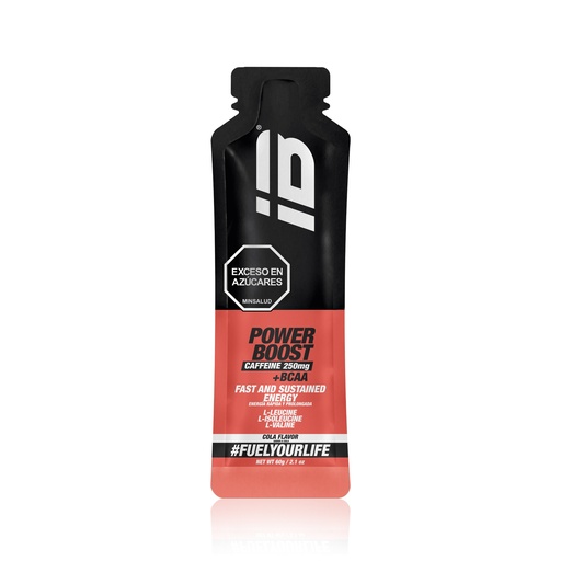 POWER BOOST IBSPORTS GEL CAFEINA 250 MG + BCAA x 65 ML SABOR COLA